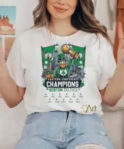 Official 2024 Boston Celtics Eastern Conference Champions Fan Celebrating T Shirt