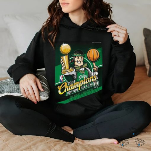Official 2024 Boston Celtics Mascot 18 Time NBA Finals Champions t shirt