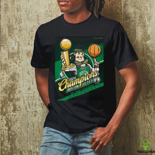 Official 2024 Boston Celtics Mascot 18 Time NBA Finals Champions t shirt