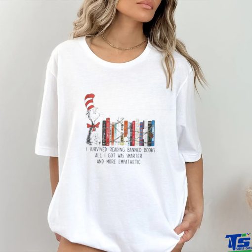Official 2024 Dr Deuss I Survived Reading Banned Books And I Got Smarter And Empathetic Shirt