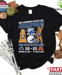Official 2024 Governor’s Victory Bell Champions Penn State Nittany Lions 26 25 Minnesota Golden Gophers Nov 23 2024 TCF Bank Stadium shirt