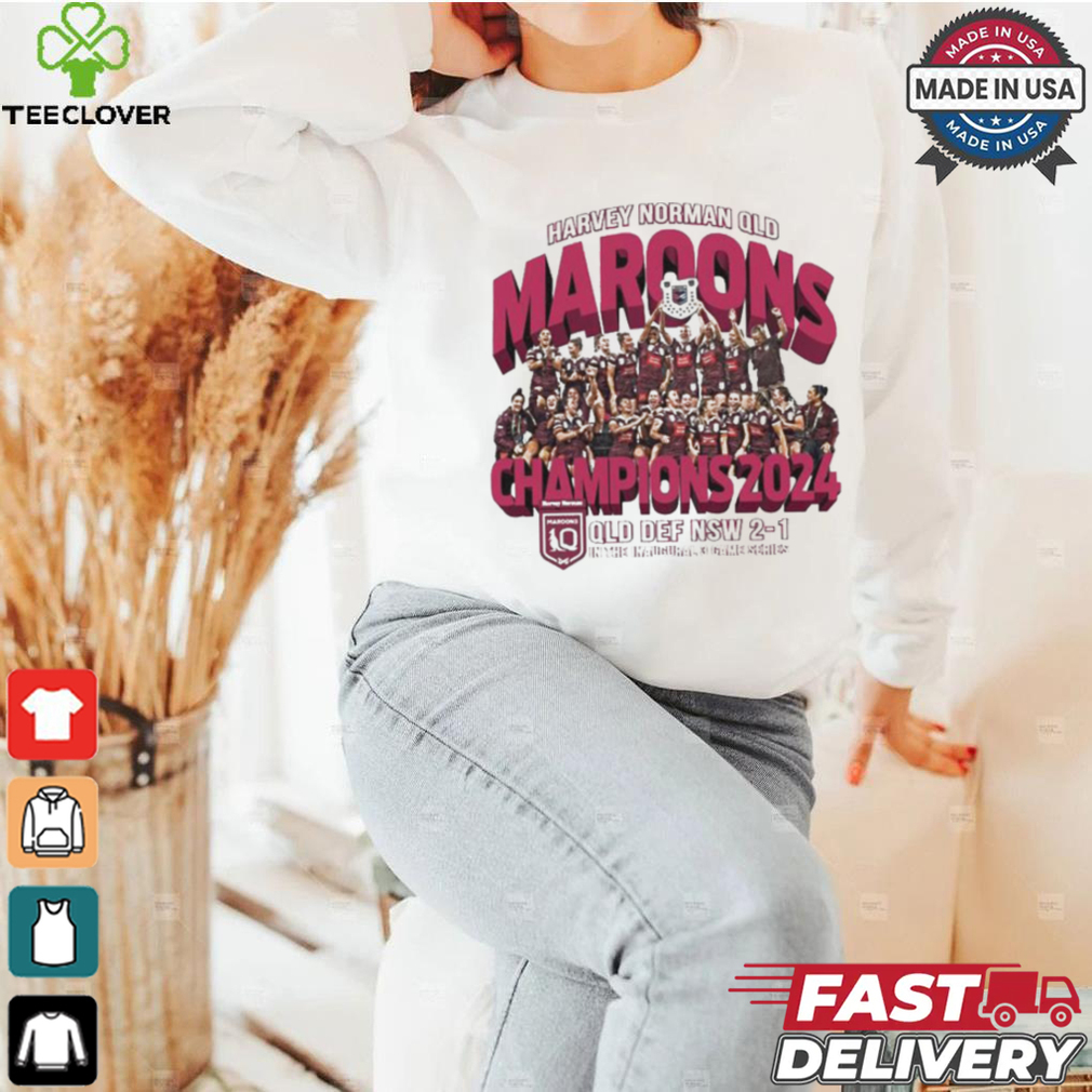 Official 2024 Harvey Norman QLD Maroons Champions shirt Official 2024 Harvey Norman QLD Maroons Champions shirt