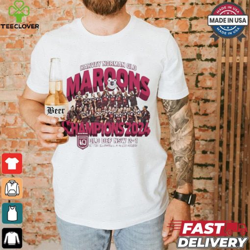 Official 2024 Harvey Norman QLD Maroons Champions shirt