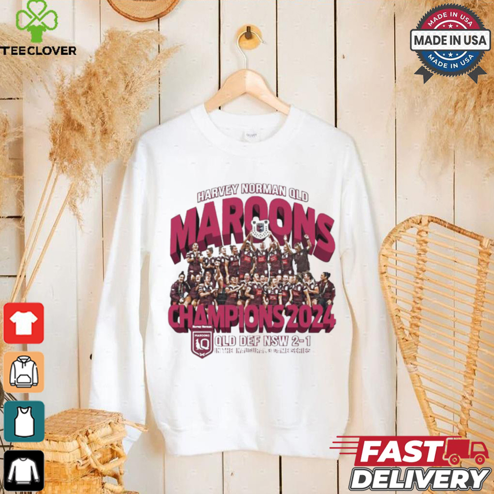 Official 2024 Harvey Norman QLD Maroons Champions shirt Official 2024 Harvey Norman QLD Maroons Champions shirt
