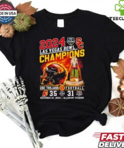 Official 2024 Las Vegas Bowl Champions USC Trojans vs Texas A&M Allegiant Stadium shirt