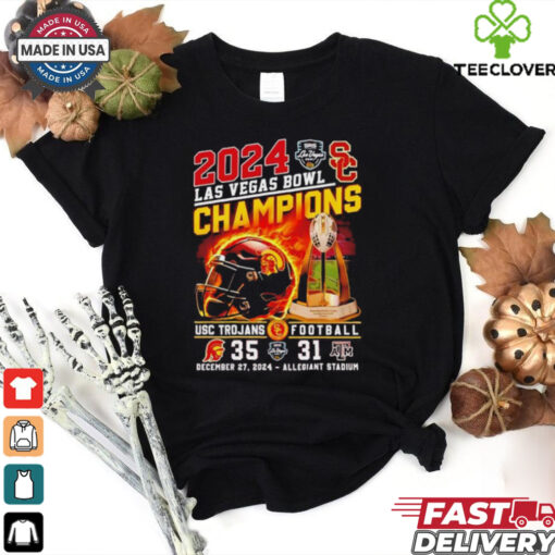Official 2024 Las Vegas Bowl Champions USC Trojans vs Texas A&M Allegiant Stadium shirt