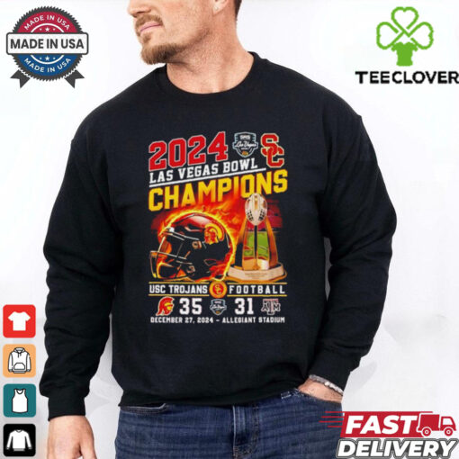 Official 2024 Las Vegas Bowl Champions USC Trojans vs Texas A&M Allegiant Stadium shirt