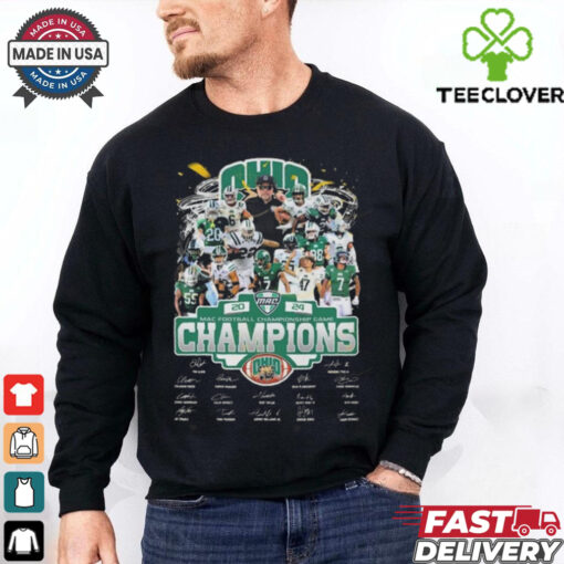 Official 2024 Mac Champions Ohio Bobcats Signatures Shirt