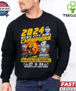 Official 2024 Music City Bowl Champions Mizzou football fire helmet Best Selling shirt