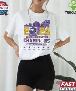 Official 2024 NFC North Division Champions Minnesota Vikings 2008 2024 Shirt
