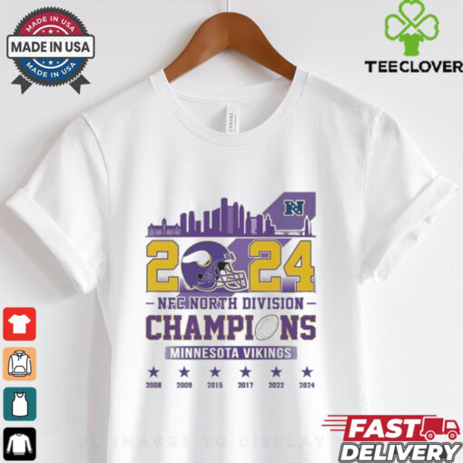 Official 2024 NFC North Division Champions Minnesota Vikings 2008 2024 Shirt