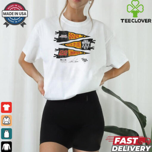 Official 2024 Nascar Cup Series Champion Team Penske Joey Logano Signature Shirt