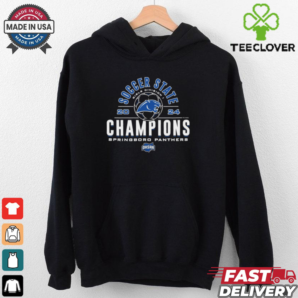 Official 2024 OHSAA Girls Soccer Division I State Champions Springboro Panthers T Shirt Official 2024 OHSAA Girls Soccer Division I State Champions Springboro Panthers T Shirt