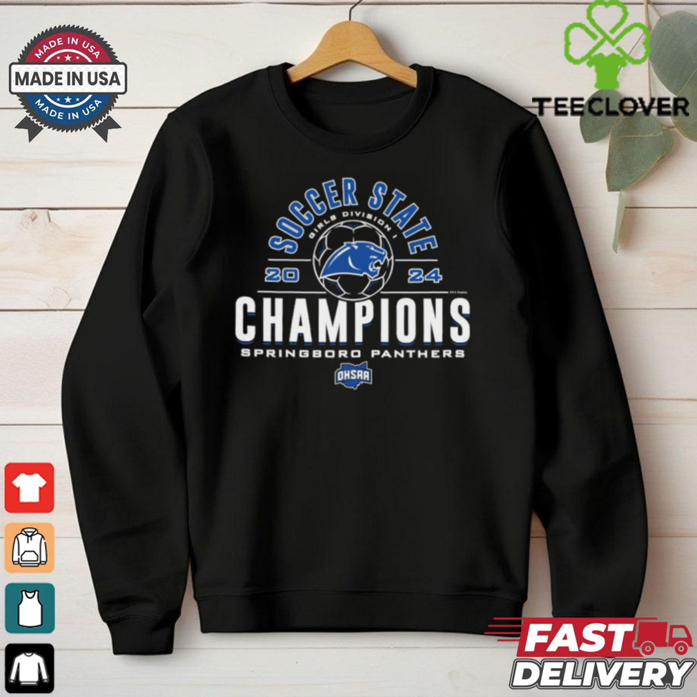 Official 2024 OHSAA Girls Soccer Division I State Champions Springboro Panthers T Shirt Official 2024 OHSAA Girls Soccer Division I State Champions Springboro Panthers T Shirt