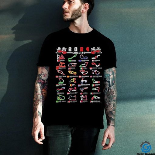 Official 2024 Open Wheel Formula Racing World Circuits Race Tracks Shirt