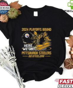 Official 2024 Playoffs Bound Pittsburgh Steelers Go Steelers Helmet Shirt