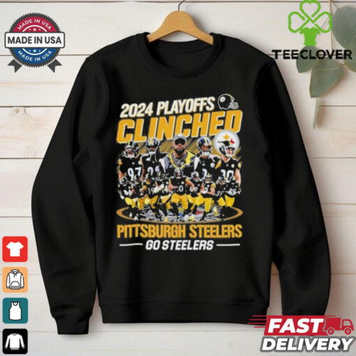 Official 2024 Playoffs Clinched Pittsburgh Steelers Go Steelers Unisex T Shirt