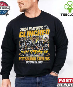 Official 2024 Playoffs Clinched Pittsburgh Steelers Go Steelers Unisex T Shirt