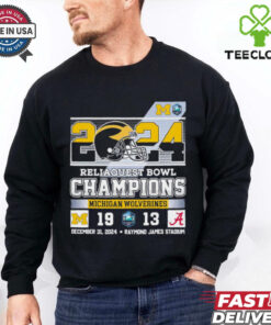 Official 2024 Reliaquest Bowl Champions Michigan Wolverines Best Selling shirt