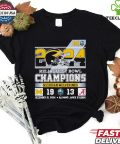 Official 2024 Reliaquest Bowl Champions Michigan Wolverines Best Selling shirt