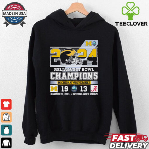 Official 2024 Reliaquest Bowl Champions Michigan Wolverines Best Selling shirt