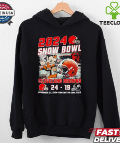 Official 2024 Snow Bowl Cleveland Browns 24 19 Pittsburgh Steelers Final Score Shirt