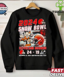 Official 2024 Snow Bowl Cleveland Browns 24 19 Pittsburgh Steelers Final Score Shirt
