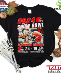 Official 2024 Snow Bowl Cleveland Browns 24 19 Pittsburgh Steelers Final Score Shirt