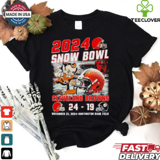 Official 2024 Snow Bowl Cleveland Browns 24 19 Pittsburgh Steelers Final Score Shirt