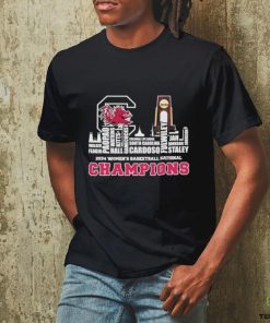 Official 2024 South Carolina Gamecocks National Champions Trophy City Horizon T Shirt