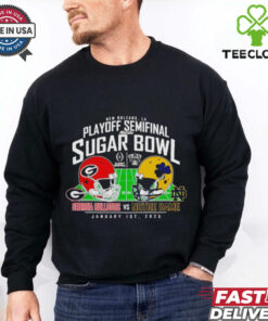 Official 2025 CFP Quarterfinal Sugar Bowl Georgia Bulldogs vs Notre Dame shirt