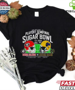 Official 2025 CFP Quarterfinal Sugar Bowl Georgia Bulldogs vs Notre Dame shirt