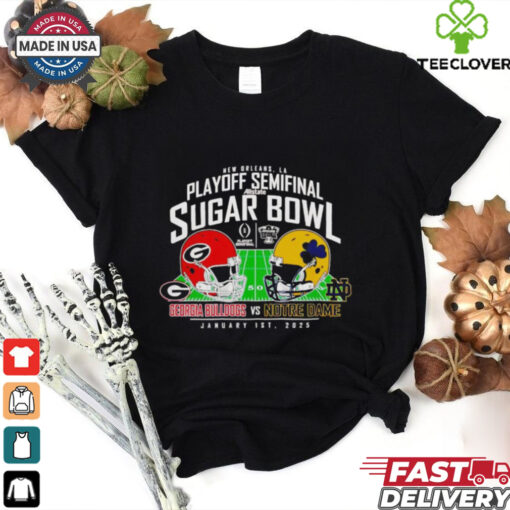 Official 2025 CFP Quarterfinal Sugar Bowl Georgia Bulldogs vs Notre Dame shirt