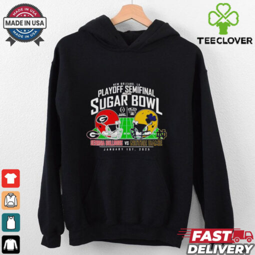 Official 2025 CFP Quarterfinal Sugar Bowl Georgia Bulldogs vs Notre Dame shirt