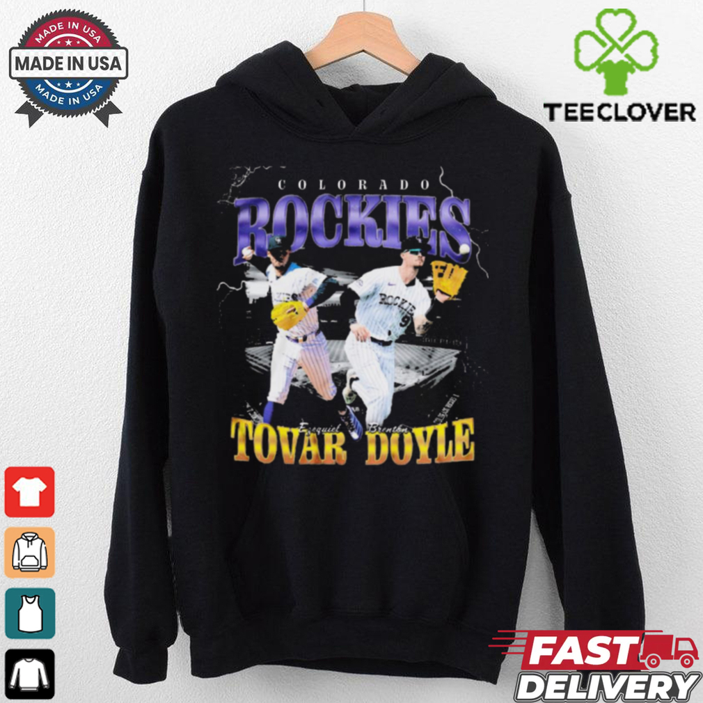 Official 2025 Colorado Rockies MLB Ezequiel Tovar And Brenton Doyle Graphic t shirt Official 2025 Colorado Rockies MLB Ezequiel Tovar And Brenton Doyle Graphic t shirt