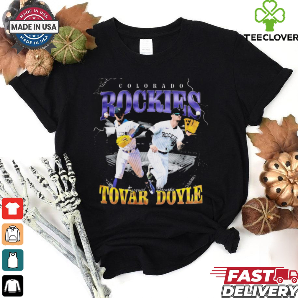 Official 2025 Colorado Rockies MLB Ezequiel Tovar And Brenton Doyle Graphic t shirt Official 2025 Colorado Rockies MLB Ezequiel Tovar And Brenton Doyle Graphic t shirt