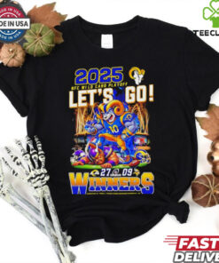 Official 2025 NFC Wild Card Playoff Let’s Go Los Angeles Rams vs Minnesota Vikings State Farm Stadium Shirt featuring a dynamic design that celebrates the exciting matchup between the Rams and Vikings in the NFC Wild Card Playoffs. Show your excitement for this thrilling game at State Farm Stadium with this bold, game-day apparel.