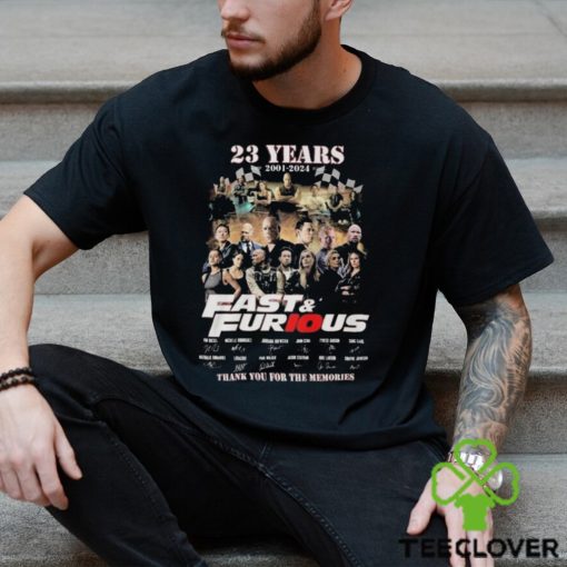 Official 23 years 2001 2024 fast and furious thank you for the memories T hoodie, sweater, longsleeve, shirt v-neck, t-shirt