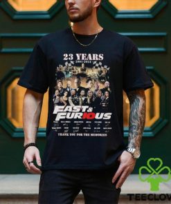 Official 23 years 2001 2024 fast and furious thank you for the memories T hoodie, sweater, longsleeve, shirt v-neck, t-shirt