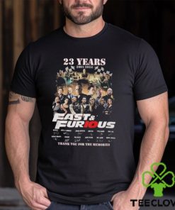 Official 23 years 2001 2024 fast and furious thank you for the memories T hoodie, sweater, longsleeve, shirt v-neck, t-shirt