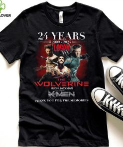 Official 24 years 100 2024 logan the wolverine hugh jackman thank you for the memories hoodie, sweater, longsleeve, shirt v-neck, t-shirt