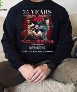 Official 24 years 100 2024 logan the wolverine hugh jackman thank you for the memories hoodie, sweater, longsleeve, shirt v-neck, t-shirt