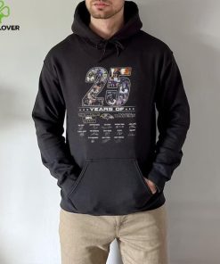Official 25 years of the Greatest NFL Team Baltimore Ravens signatures hoodie, sweater, longsleeve, shirt v-neck, t-shirt