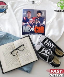 Official 3 Pick 2024 New England Patriots vs. 1 Pick 2024 Chicago Bears Sunday November 10 Poster t shirt