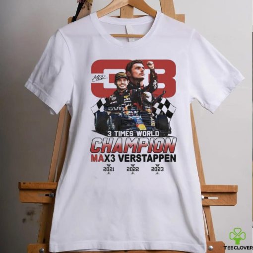 Official 3 Times World Champion Max3 Verstappen 33 T Shirt