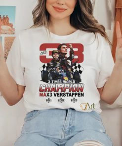 Official 3 Times World Champion Max3 Verstappen 33 T Shirt