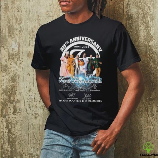 Official 30th Anniversary 1994 2024 Foo Fighters Thank You For The Memories Signatures Shirt