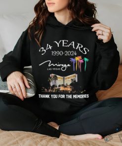 Official 34 Years 1990 2024 Mirage Las Vegas Thank You For The Memories Signature hoodie, sweater, longsleeve, shirt v-neck, t-shirt