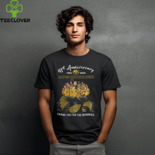 Official 41st Anniversary 1983 2024 Carver Hawkeye Arena Thank You For The Memories T Shirt