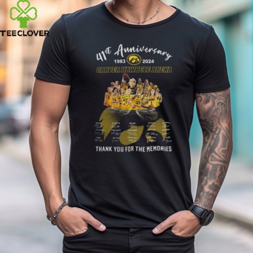Official 41st Anniversary 1983 2024 Carver Hawkeye Arena Thank You For The Memories T Shirt